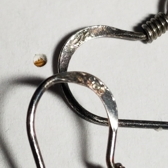 Celtic earrings Sterling Silver clear gem 925 triqueta trinity knot - Picture 10 of 10